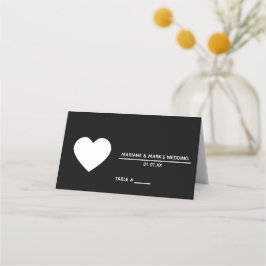Cartão De Mesa Número da Mesa com Logotipo de Coração Casamento P