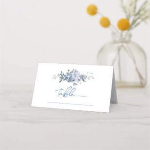 Cartão De Mesa Número da Mesa do Chá de Bebê Floral Algo Azul