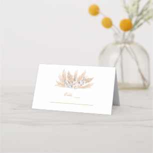 Cartão De Mesa Número da Tabela de Casamento de Grass de Pampas