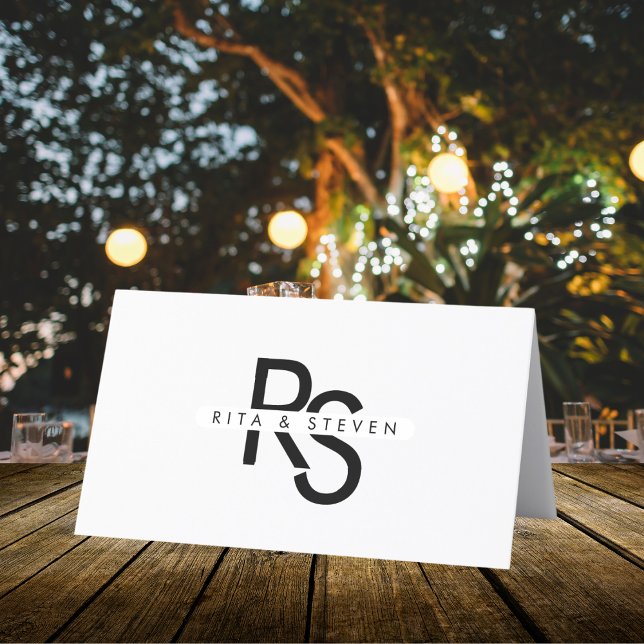 Cartão De Mesa Número da tabela de Casamento de Script Moderno de (Criador carregado)