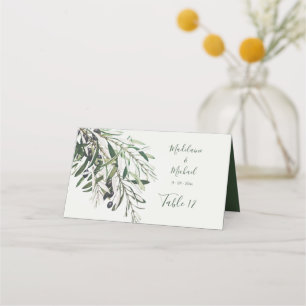 Cartão De Mesa Número da Tabela de Casamento Elegante do Branch