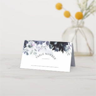 Cartão De Mesa Número da Tabela de Casamento Floral Nocturna