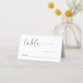 Cartão De Mesa Número da Tabela de Casamento Simples Minimalista