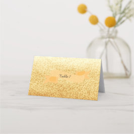 Cartão De Mesa Número de Mesa com Brilho Falso Dourado