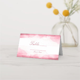 Cartão De Mesa Número de mesa de aquarela rosa violeta baga assen