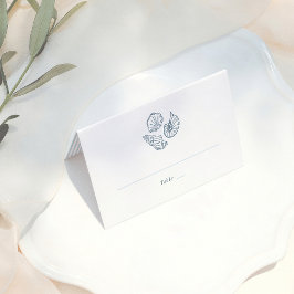 Cartão De Mesa Número de Mesa de Convidados de Casamento Azul Cap