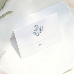 Cartão De Mesa Número de Mesa de Convidados de Casamento Azul Cap
