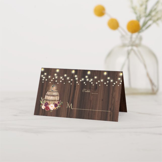 Cartão De Mesa Número de Tabela de Quadro Dourado de Flores de Bl (Frente)