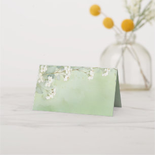 Cartão De Mesa O Amor Está em Flor Chuveiro de Noiva Verde Espaço