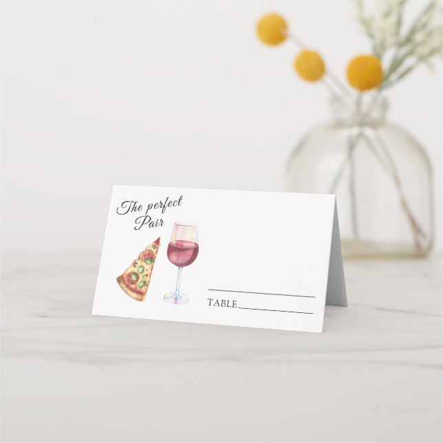 Cartão De Mesa O par perfeito chá de noiva - local do casamento (Frente)