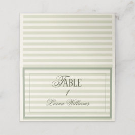 Cartão De Mesa Old Money Green Wedding