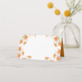 Cartão De Mesa Orange Rose Wedding Place Card