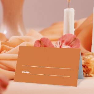 Cartão De Mesa Orange Tropical Disco Wedding