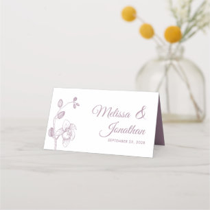 Cartão De Mesa Orquídeas elegantes florais românticos de casament