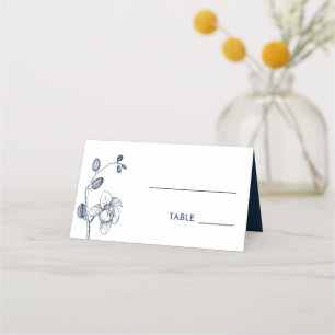 Cartão De Mesa Orquídeas elegantes florais românticos de casament