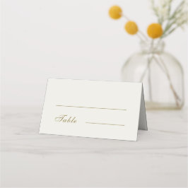 Cartão De Mesa Ouro Clássico Elegante Monograma Dobrado