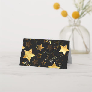 Cartão De Mesa Padrão sem costura com estrelas de Ouro