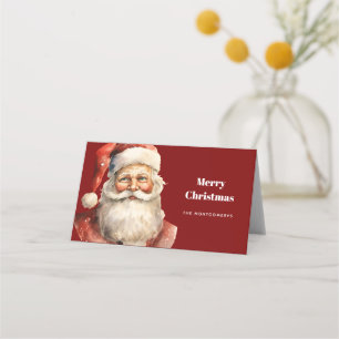 Cartão De Mesa Papai Noel Natal Retrô