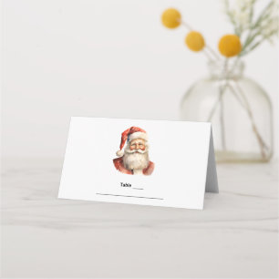 Cartão De Mesa Papai Noel Retro Mesa de Natal