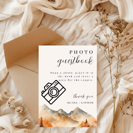 Cartão de Mesa para Álbum de Fotos de Casamento no