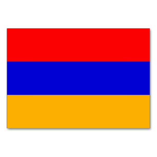 Cartão de mesa patriótico com a bandeira da Armêni
