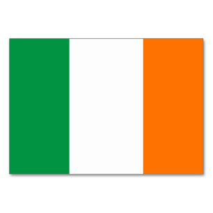 Cartão de mesa patriótico com a Bandeira da Irland