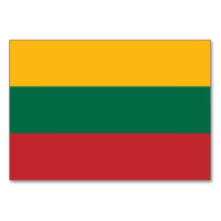Cartão de mesa patriótico com a bandeira da Lituân