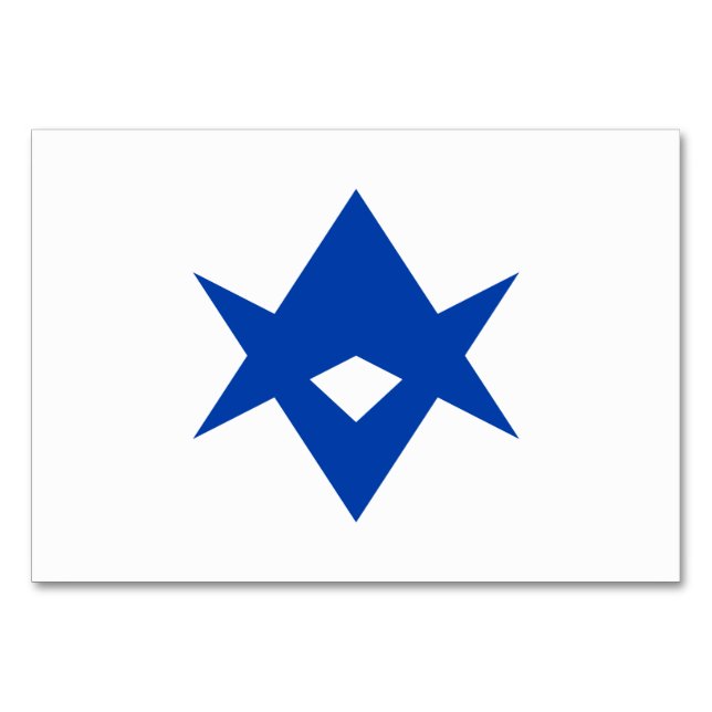 Cartão de mesa Patriótico com Bandeira da Cidade d (Frente)