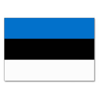 Cartão de mesa Patriótico com Bandeira da Estônia