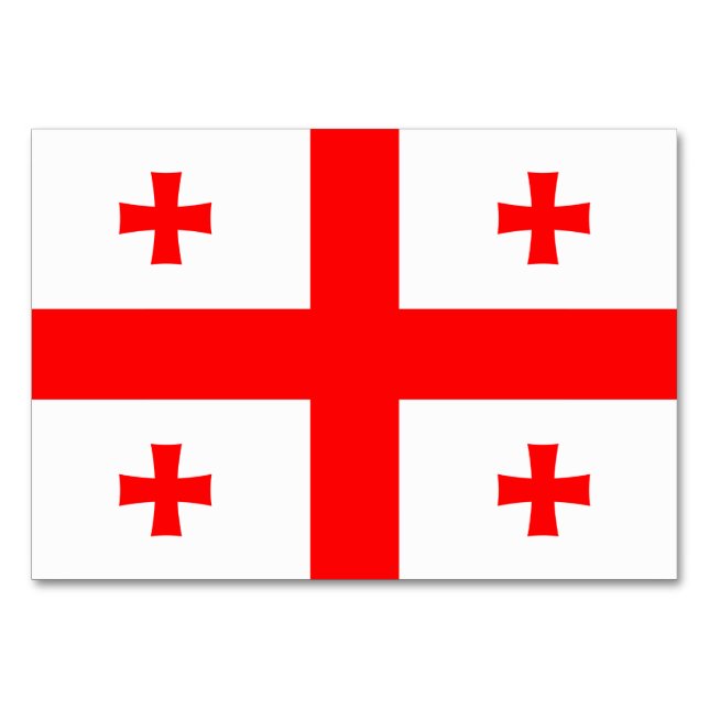 Cartão de mesa Patriótico com Bandeira da Geórgia (Frente)