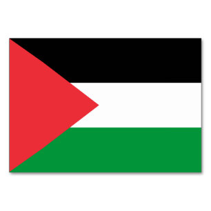 Cartão de mesa Patriótico com Bandeira da Palestin