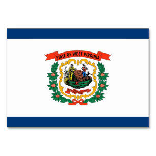 Cartão de mesa Patriótico com Bandeira da Virgí
