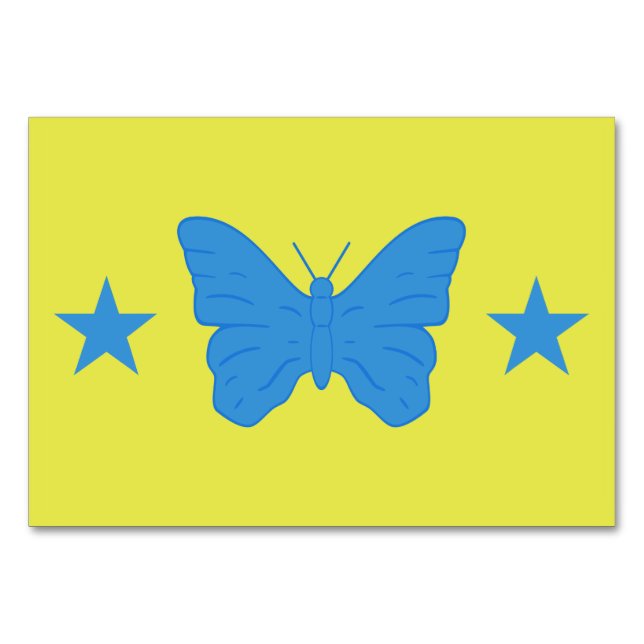 Cartão de mesa Patriótico com Bandeira de Bady Bas (Frente)