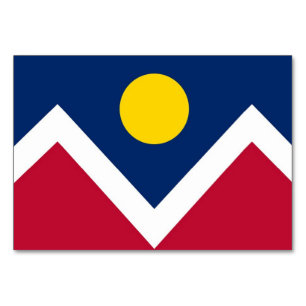 Cartão de mesa Patriótico com Bandeira de Denver