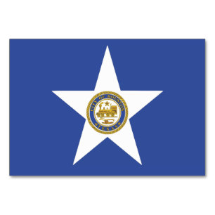 Cartão de mesa Patriótico com Bandeira de Houston
