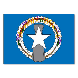 Cartão de mesa Patriótico com Bandeira de Marian