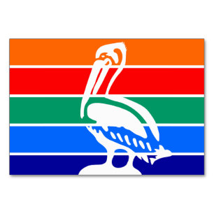 Cartão de mesa Patriótico com Bandeira de Ruas. Pe