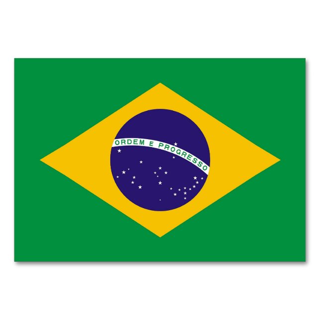 Cartão de mesa Patriótico com Bandeira do Brasil (Verso)