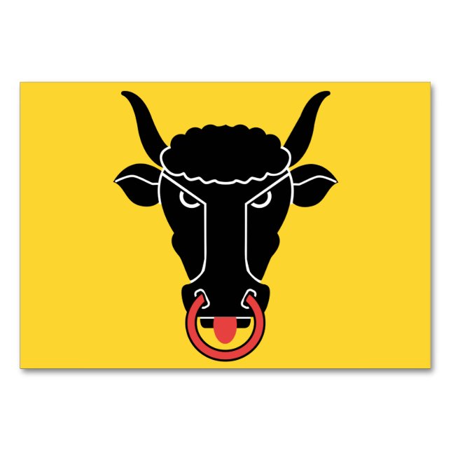 Cartão de mesa Patriótico com Bandeira do cantão U (Frente)