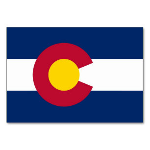Cartão de mesa Patriótico com Flag do Colorado