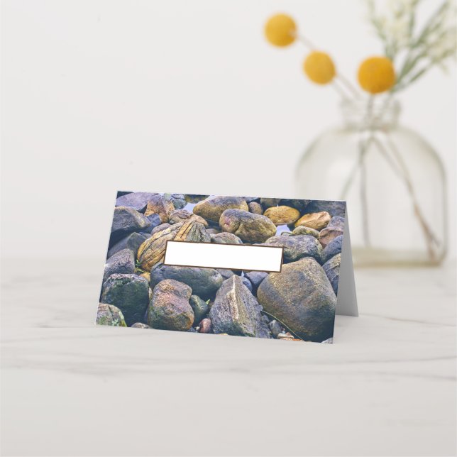 Cartão De Mesa Pedras coloridas (Frente)