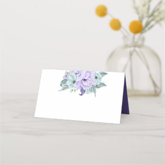 Cartão De Mesa Peões de Aquarela com Lavanda de Casquilho