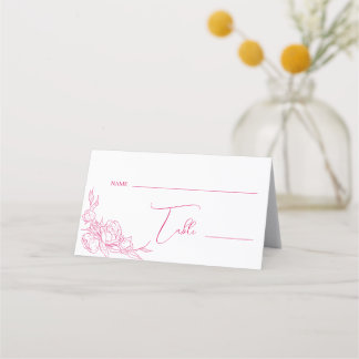 Cartão De Mesa Peony Elegance Wedding