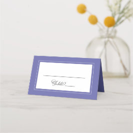 Cartão De Mesa Periwinkle Blue Wedding Elegante Chic Border Moder