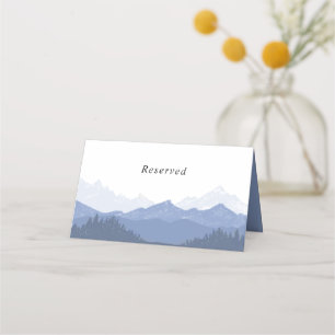 Cartão De Mesa Personalização de Casamento de Cenário de Montanha