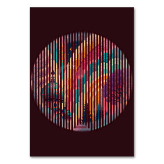 Cartão de mesa personalizado em cúpula arco-íris -