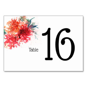 Cartão de Mesa Personalizado, Floral Decorativo