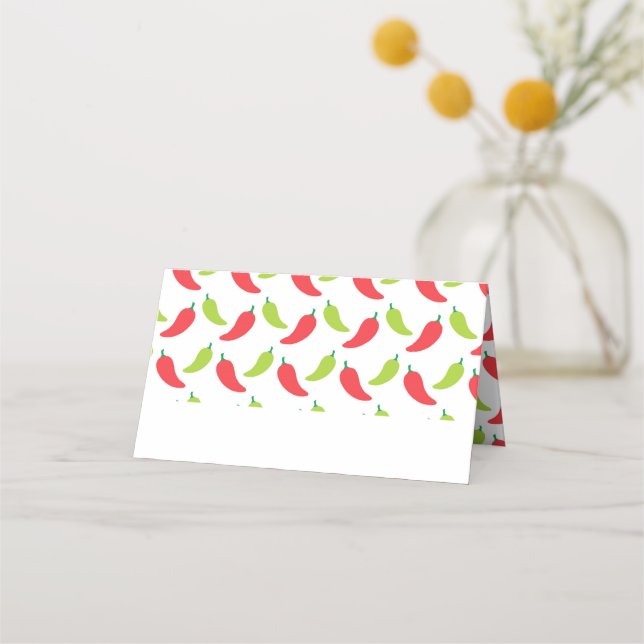 Cartão De Mesa Pimentos Quentes Fiesta Birthday (Frente)