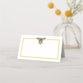 Cartão De Mesa Placa de Chá de fraldas de Abelhas de Mel | Bu