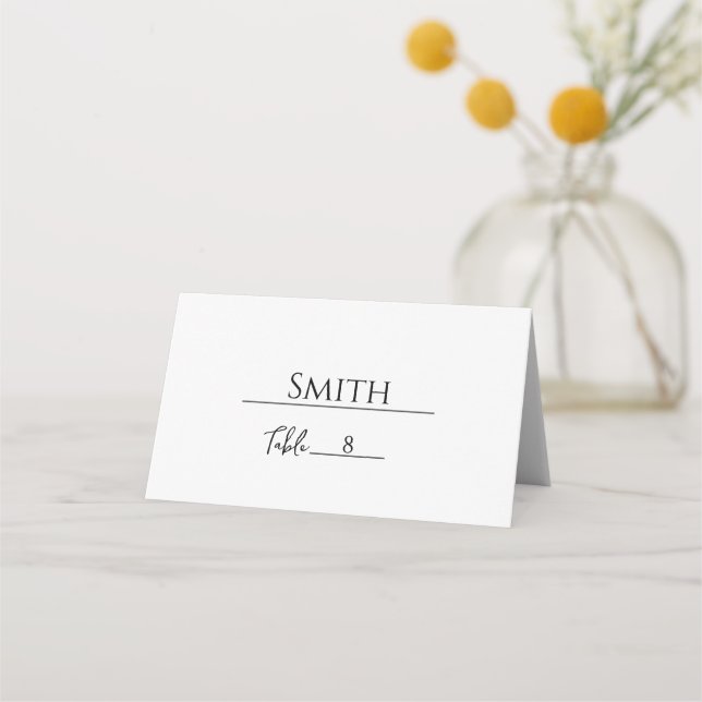 Cartão De Mesa Placa de Espaço Reservado para Mesa modelo (Frente)